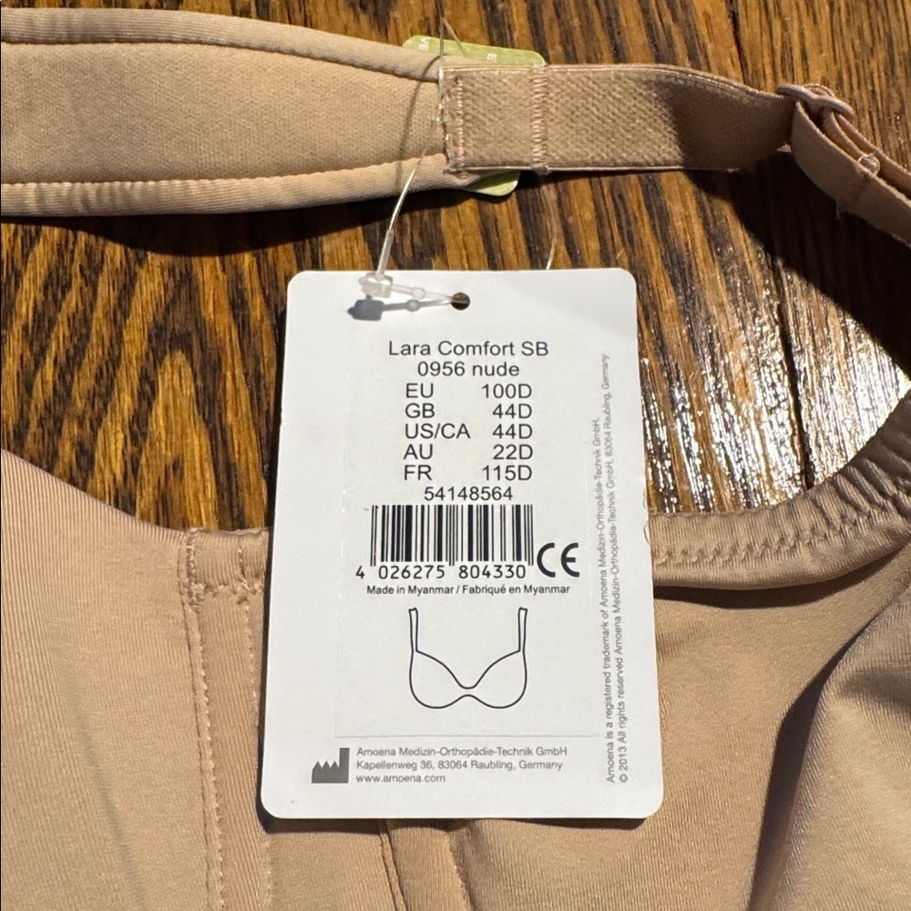 Amoena Lara Comfort mastectomy bra (44D) NWT - Picture 2 of 7